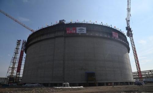 中国化学台塑16万m³丙烷低温储罐T202气顶升圆满成功